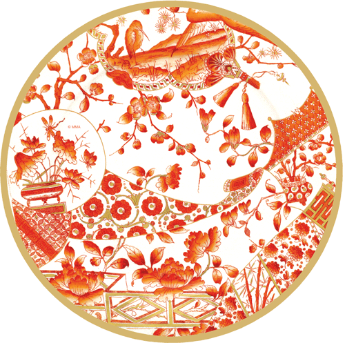 Gilded Porcelain Coral Die Cut Placemats