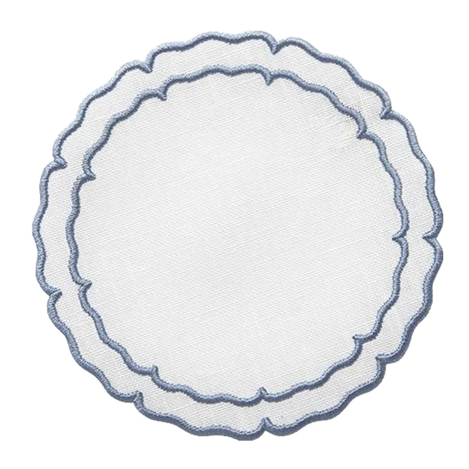 Linho Coaster Scalloped Round