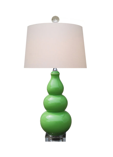 Porcelain Apple Green Gourd Lamp