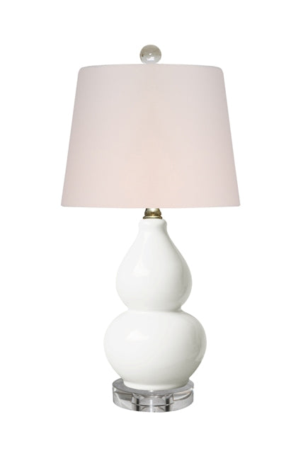 Porcelain Cream White Double Gourd Lamp