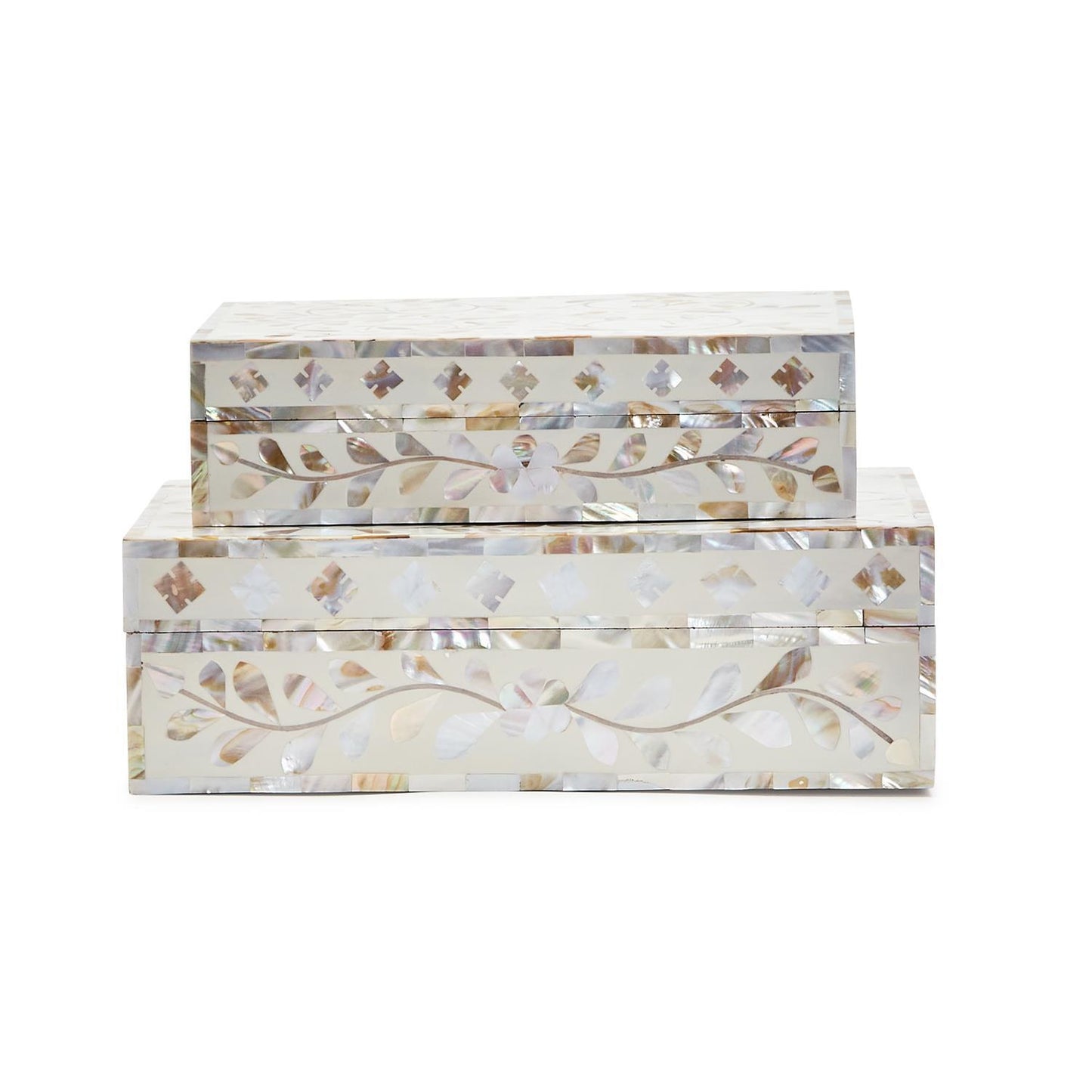 Wisteria Mother of Pearl Tear Hinged Cover Box