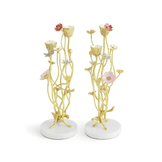 Michael Aram Wildflowers Candleholders S/2