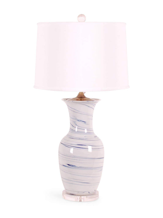 Light Blue Swirl Lamp