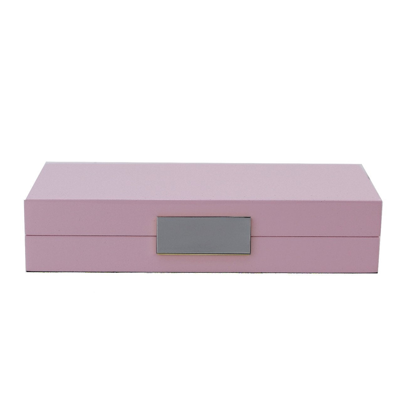 Pink Lacquer Box With Silver