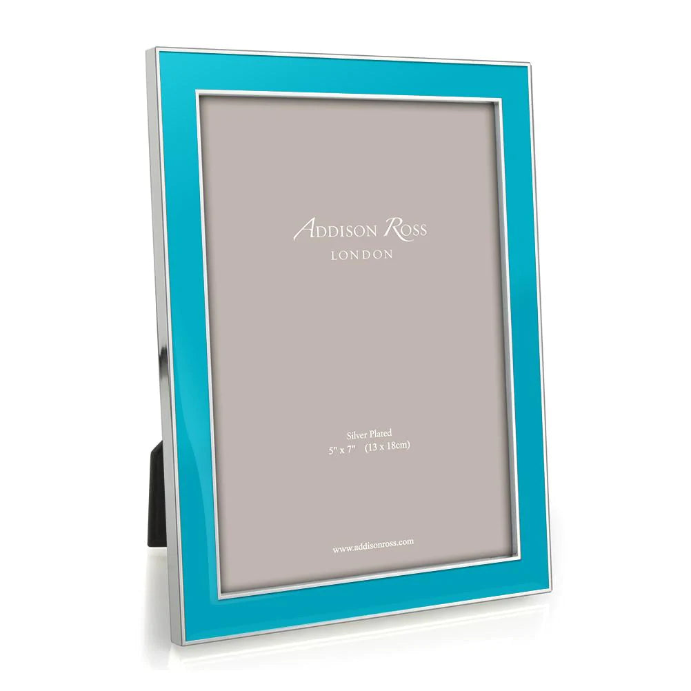 Enamel Frames with Silver Trim