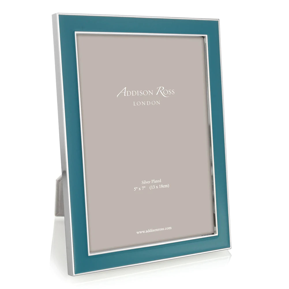 Enamel Frames with Silver Trim