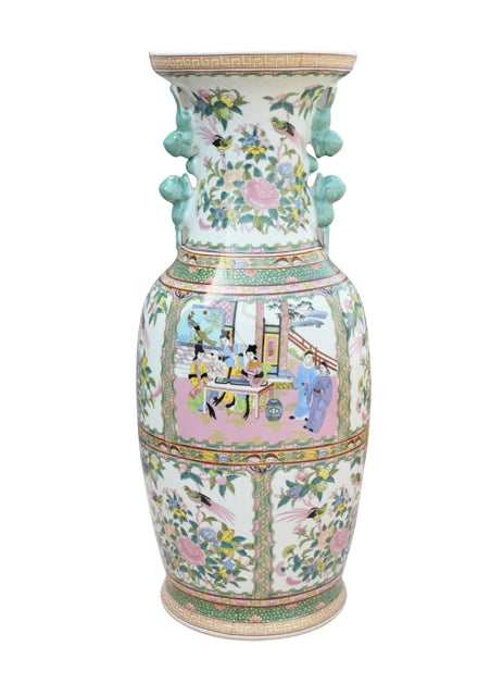 Porcelain Rose Canton Vase