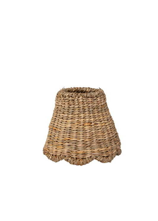 Petite Scalloped Lampshade - Seagrass