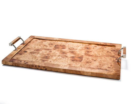 Burl Veneer Serving Tray