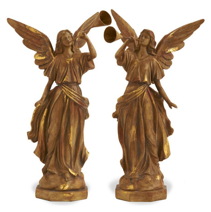 Vintage Angels Playing Trumpets - Set of 2 – Syers Browning