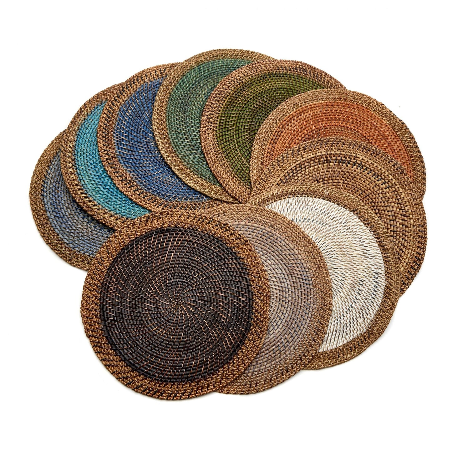 Shaded Rattan Round Placemat