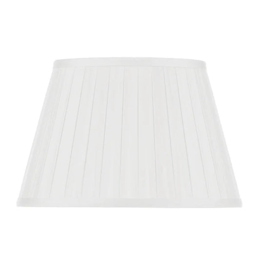 Box Pleat Off-White Silk Shades