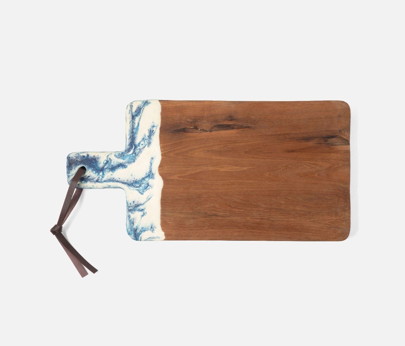 Austin Swirled Resin/Natural Teak Serving Board