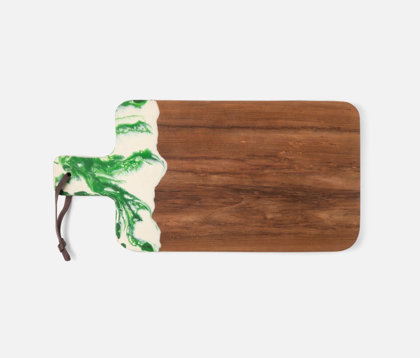 Austin Swirled Resin/Natural Teak Serving Board