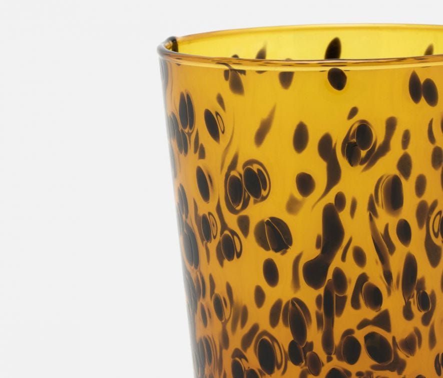 Tortoise Shell Hand Blown Glassware