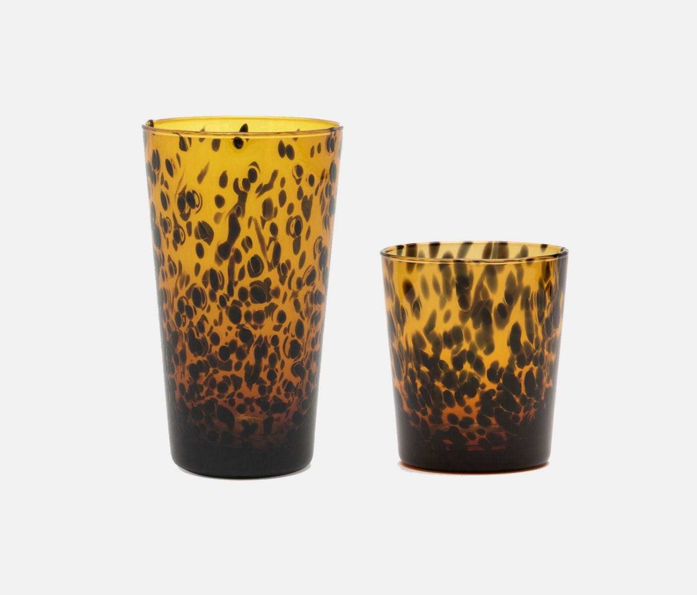 Tortoise Shell Hand Blown Glassware