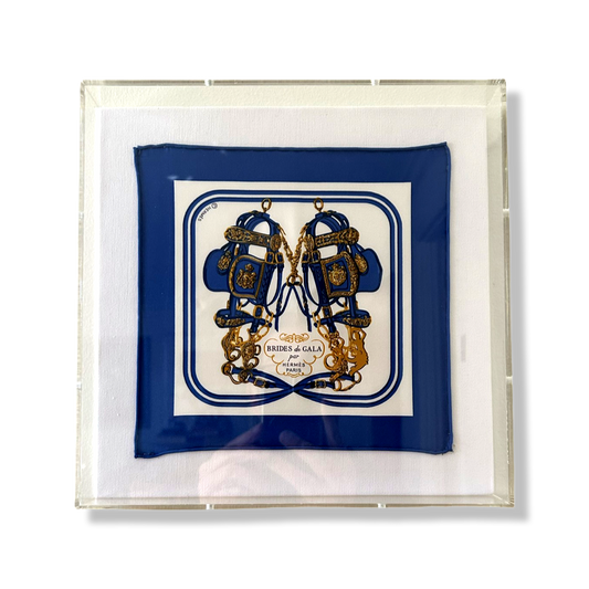 Framed Hermes Silk Scarves