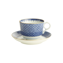 Mottahedeh Blue Lace Tea Cup/Saucer