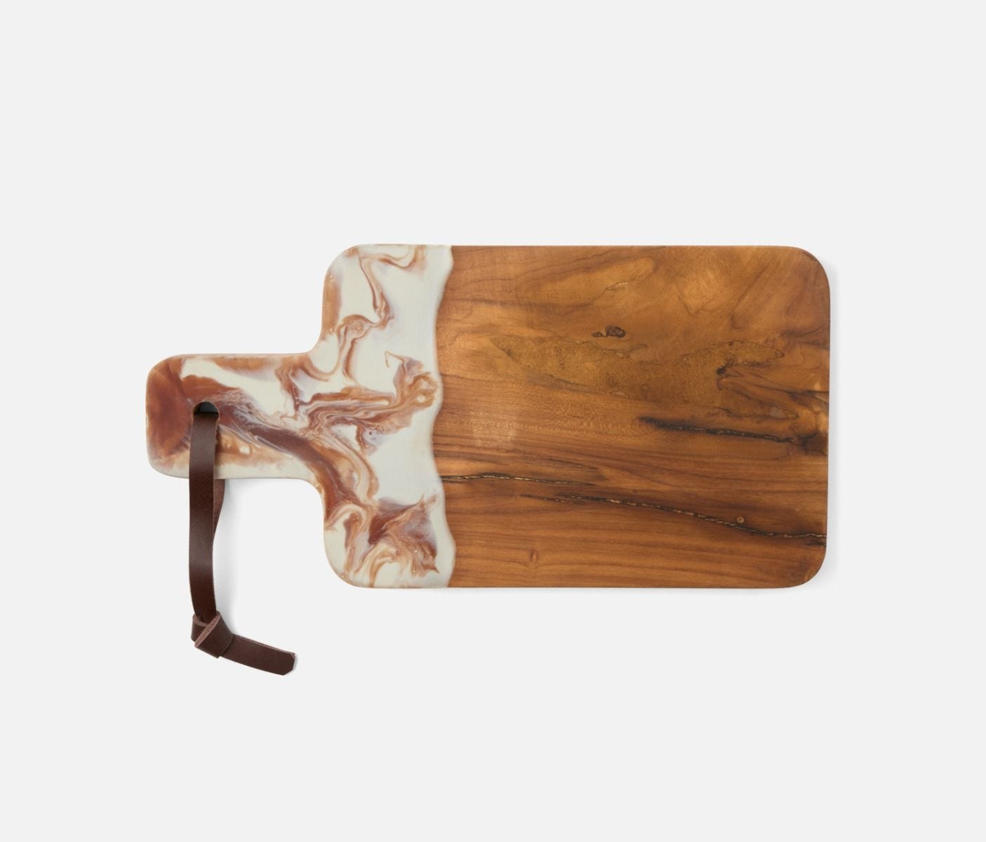 Austin Swirled Resin/Natural Teak Serving Board