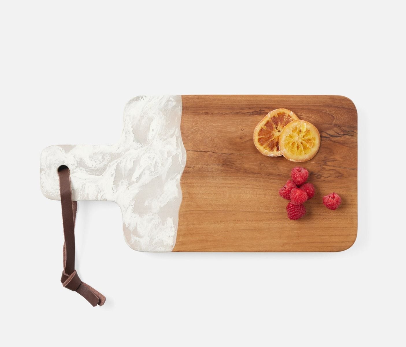 Austin Swirled Resin/Natural Teak Serving Board